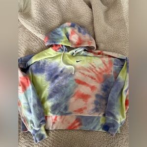 Nike tie-dye cropped hoodie